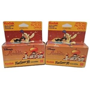 Disney Aladdin‎ Kodak FunSaver 35mm Film Camera 27 Exp Gold Ultra 400 06/1995